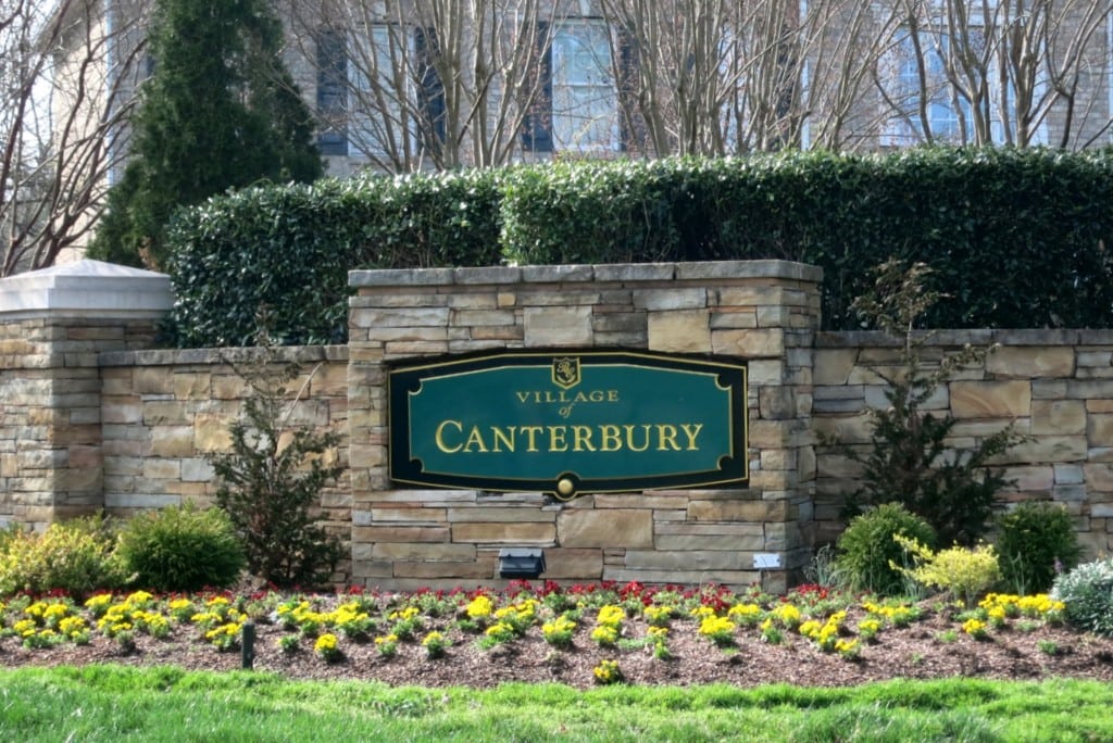 Village of Canterbury Entrance, Brier Creek