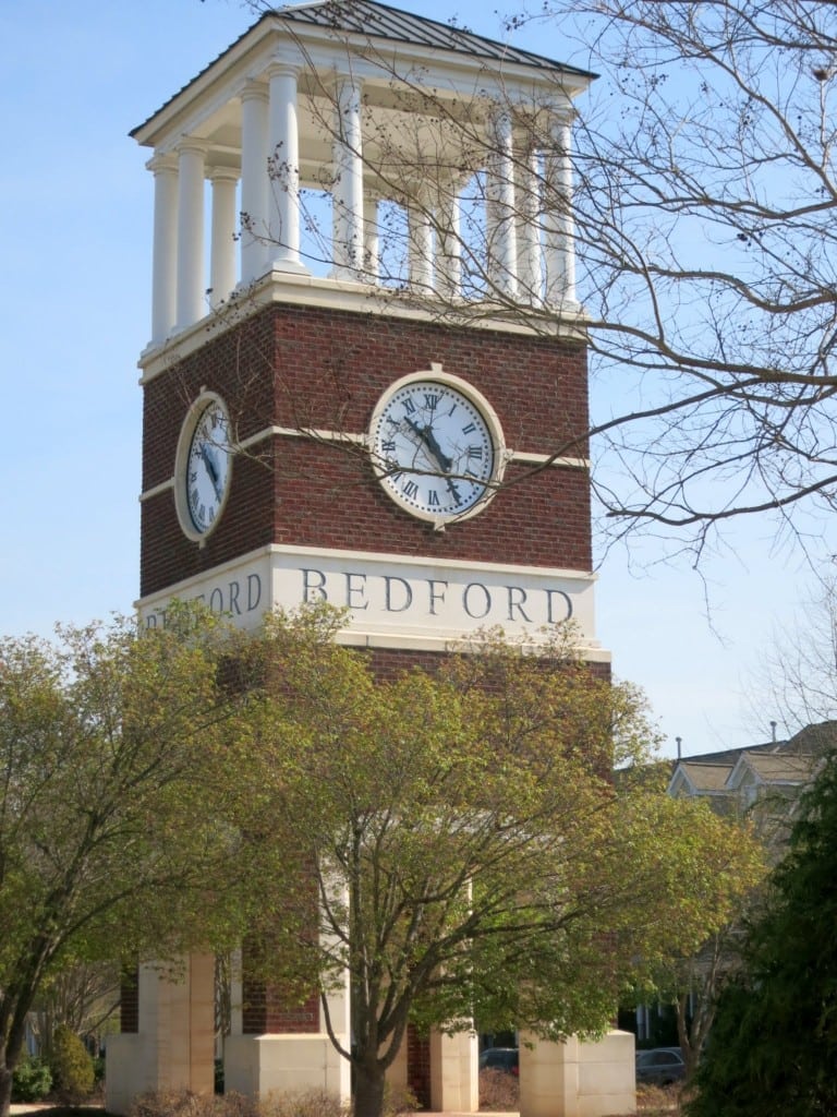 Bedford Clock Tower, Best Raleigh Neighborhoods, North Raleigh, Bedford at Falls River, bedford