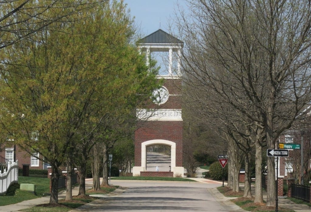 Clock Tower From About 1 Block to its East on Cardington Lane.