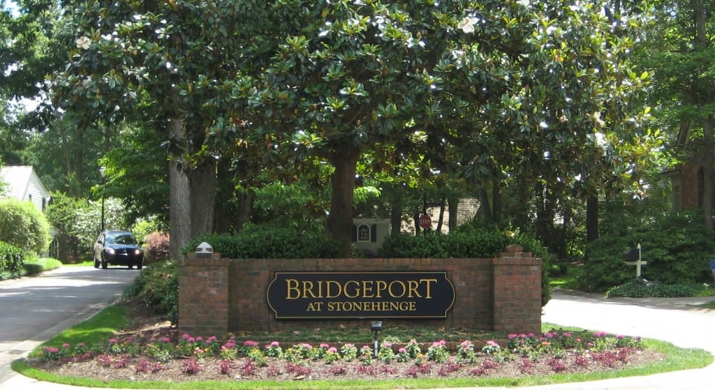 Bridgeport at Stonehenge Entry, Best Raleigh Neighborhoods, Midtown, Stonehenge, East of Creedmoor Road